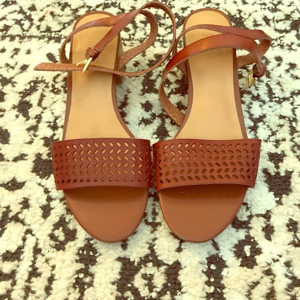 Jcrew Heeled Leather Sandal